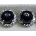 925 Sterling Silver Real Natural Black Star, Zircon Bracelet Size 7.9" Christmas